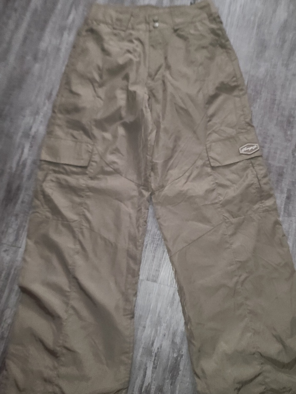 YoungLA Taupe New with tags Nylon Retro Cargo‎ Pants with side pockets Small